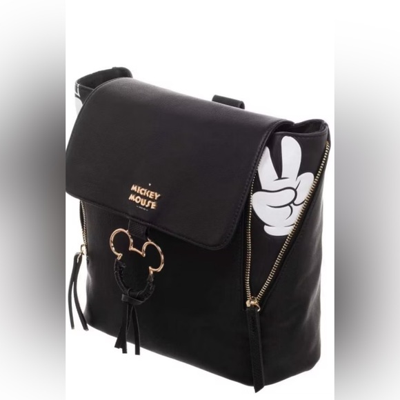 DISNEY MICKEY MOUSE BACKPACK PURSE NOVELTY WITH THE OPTION TO REVEAL MICKEY 🖤🤍 - Picture 7 of 14